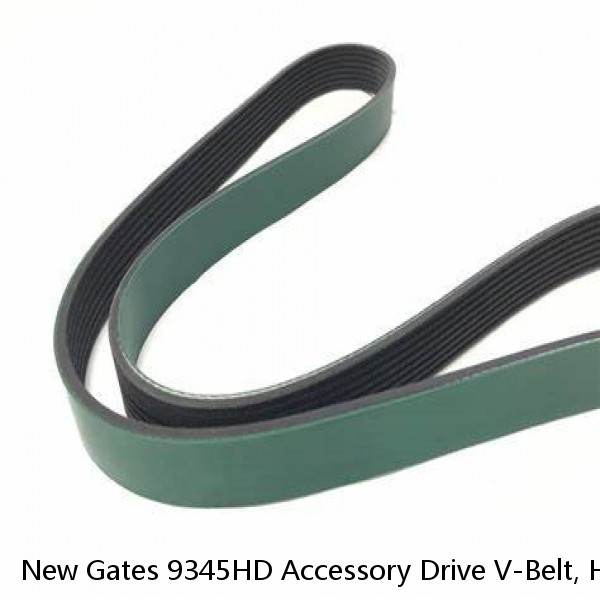 New Gates 9345HD Accessory Drive V-Belt, Heavy Duty Green Stripe. 1/2"x34-7/8"